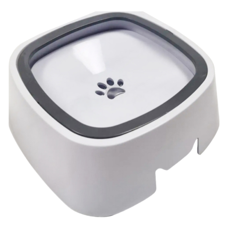 Bol smart de apa anti-stropire caini si pisici, cu disc flotant slow drinker, 1 L