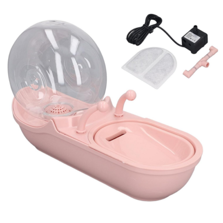 Fantana smart automata apa pentru caini si pisici Snail, cu filtru si circulatie continua, alimentare USB
