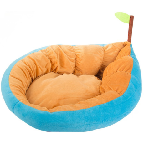 Culcus caini si pisici tip frunza, pat pufos extra moale plus, design cozy, baza antiderapanta